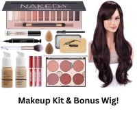 Makeup Kit With Bonus Wig Brunette